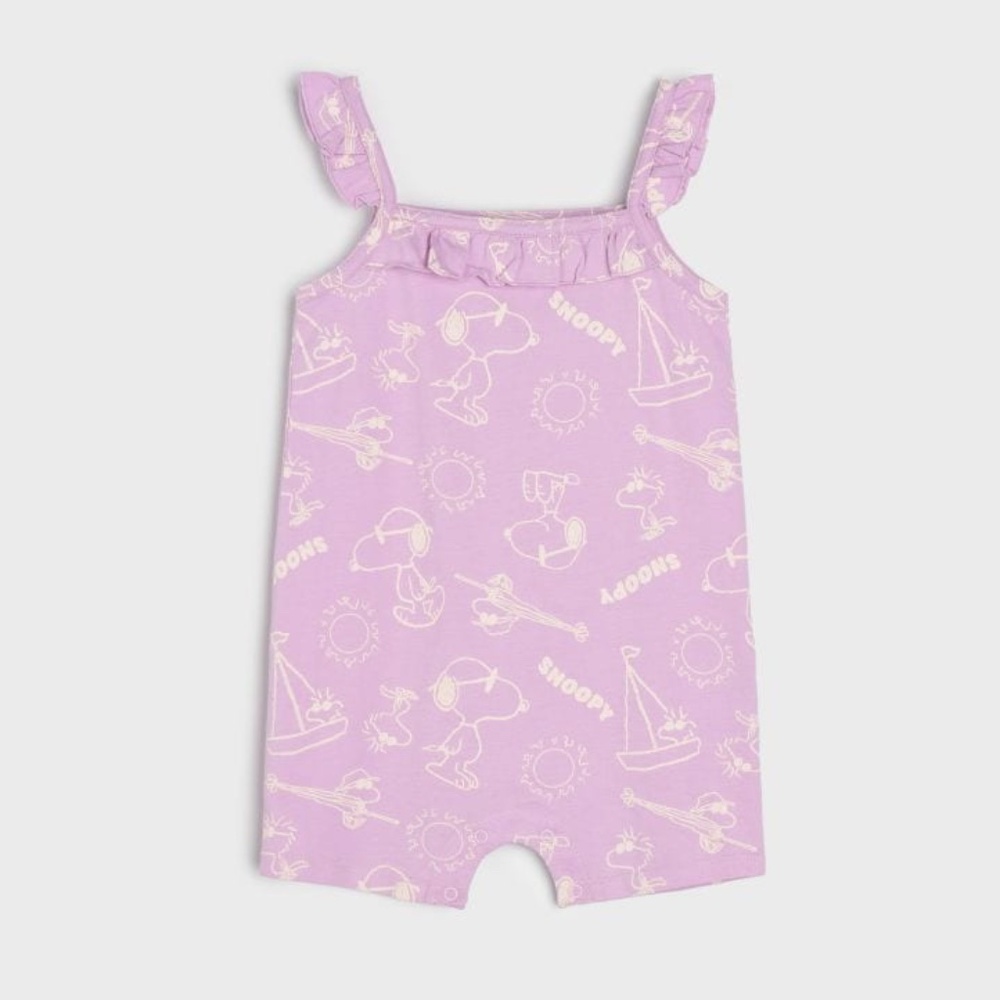 Peanuts Snoopy Baby Girl Toddler Romper Cotton Pink Size 2T NEW